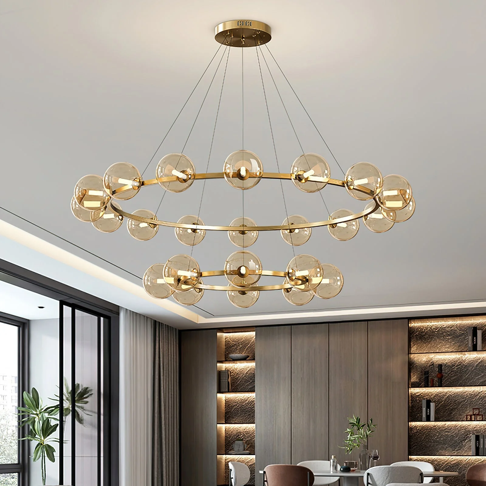 Rylian Modern Glass Chandelier - Image 6