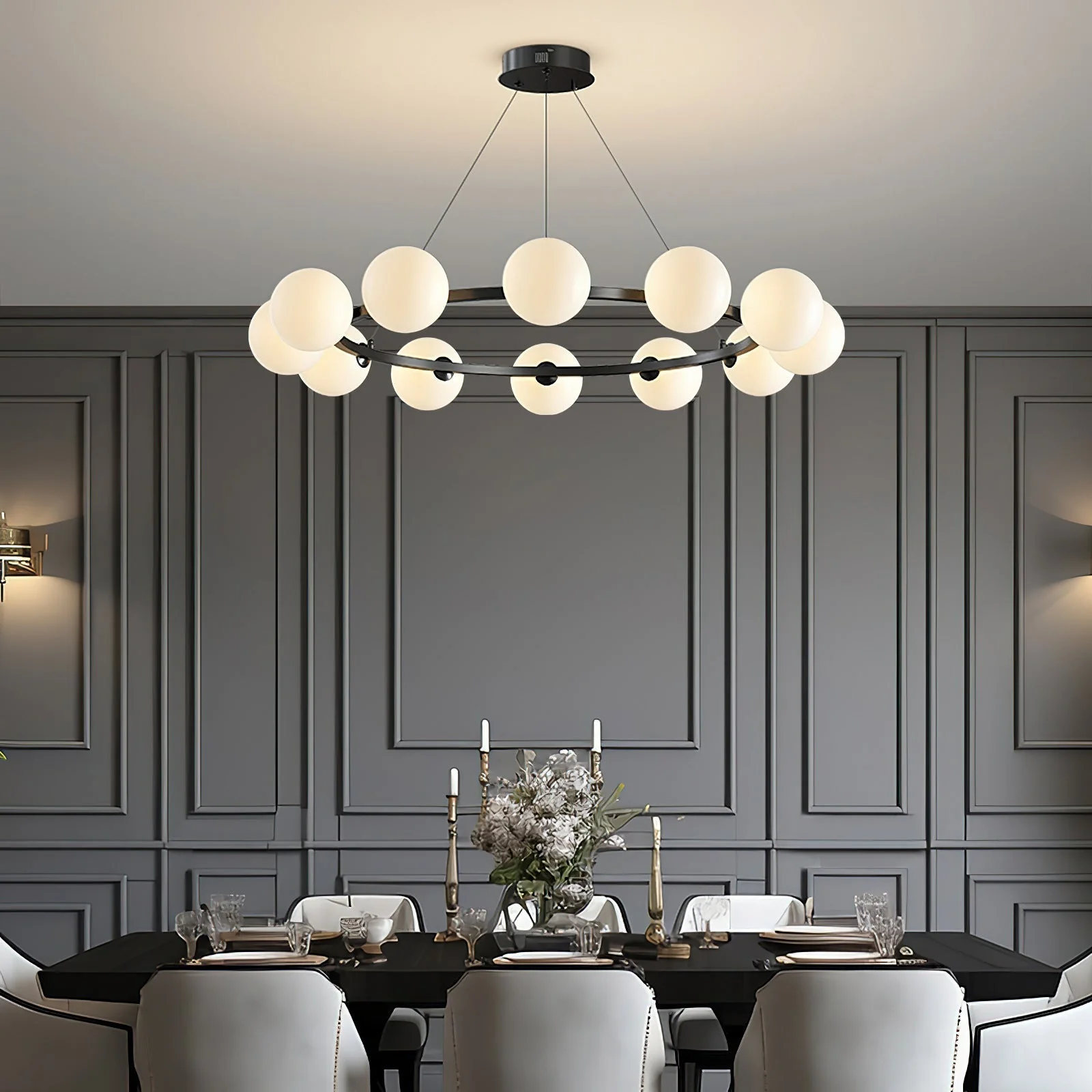 Rylian Modern Glass Chandelier - Image 7