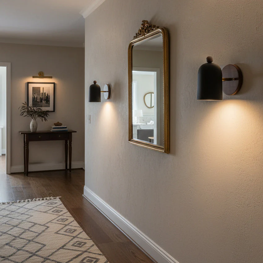 Sables Farmhouse Walnut Wall Light - Image 4