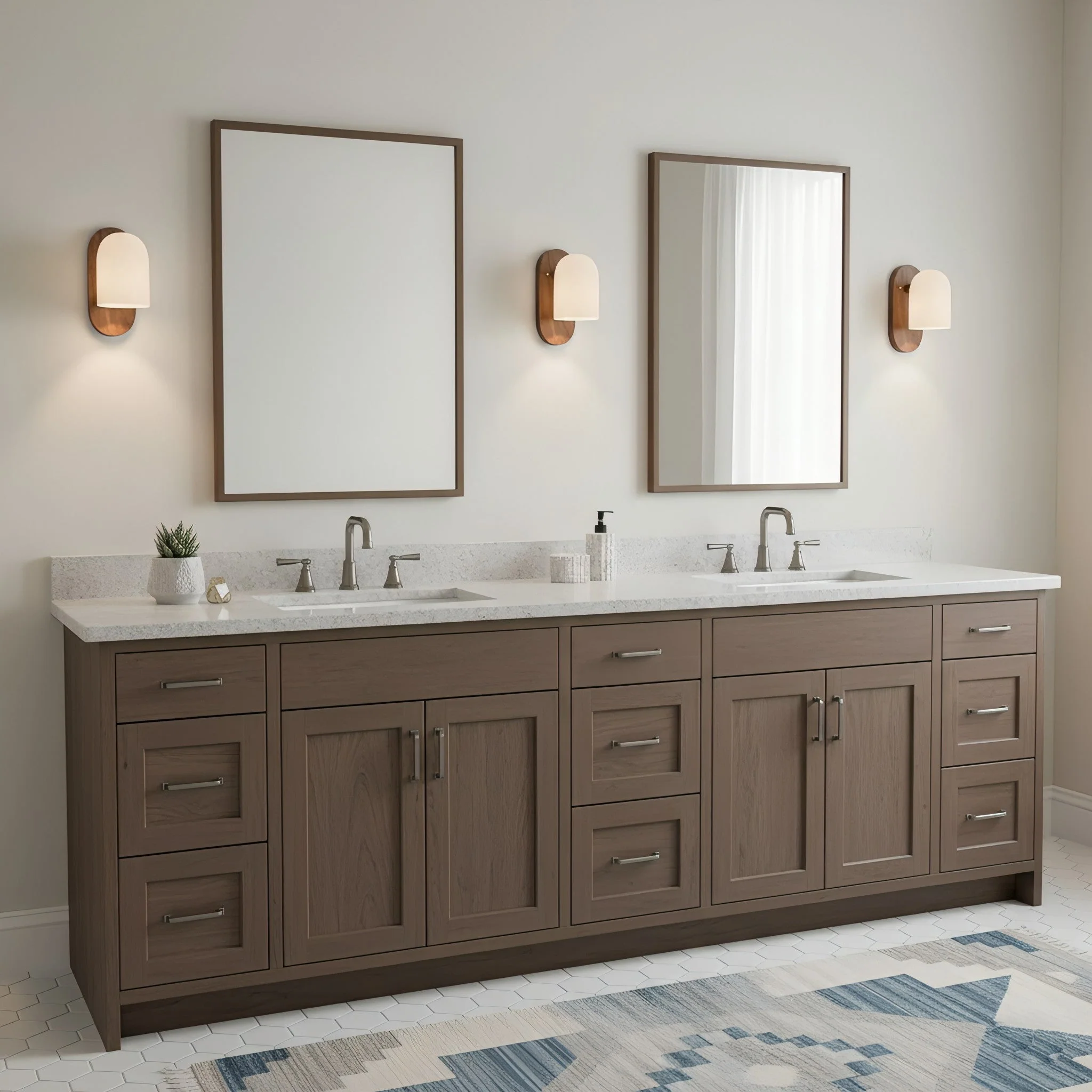 Sables Farmhouse Walnut Wall Light - Image 5
