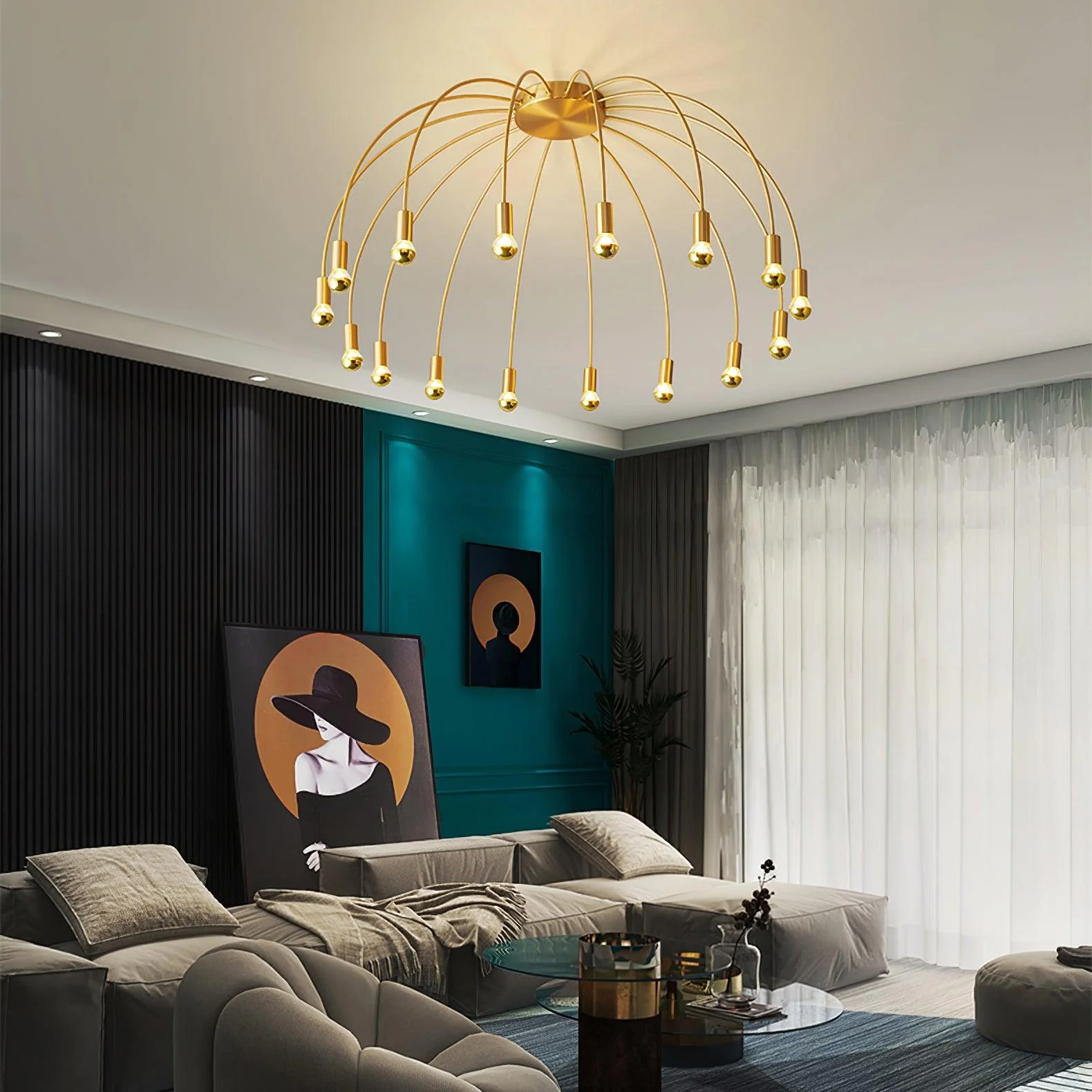 Sage Luxury Glass Ceiling Lamp - Image 10