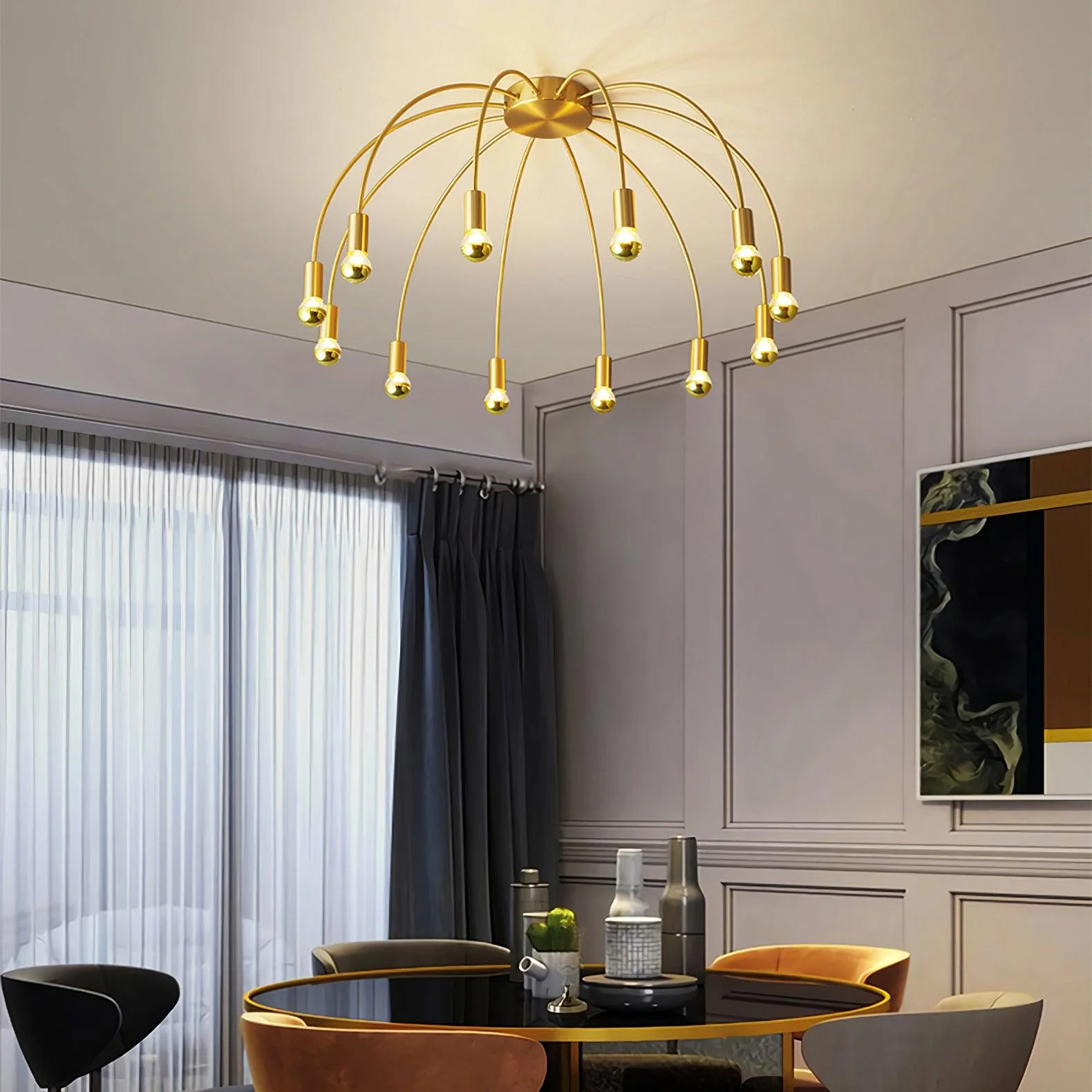 Sage Luxury Glass Ceiling Lamp - Image 13