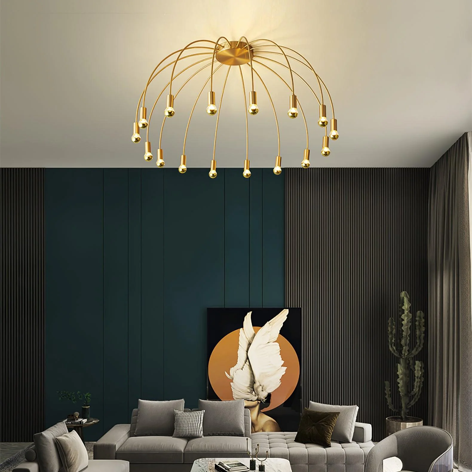 Sage Luxury Glass Ceiling Lamp - Image 15