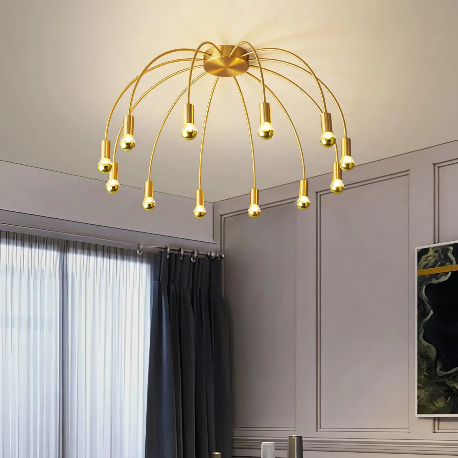 Sage Luxury Glass Ceiling Lamp - Image 4