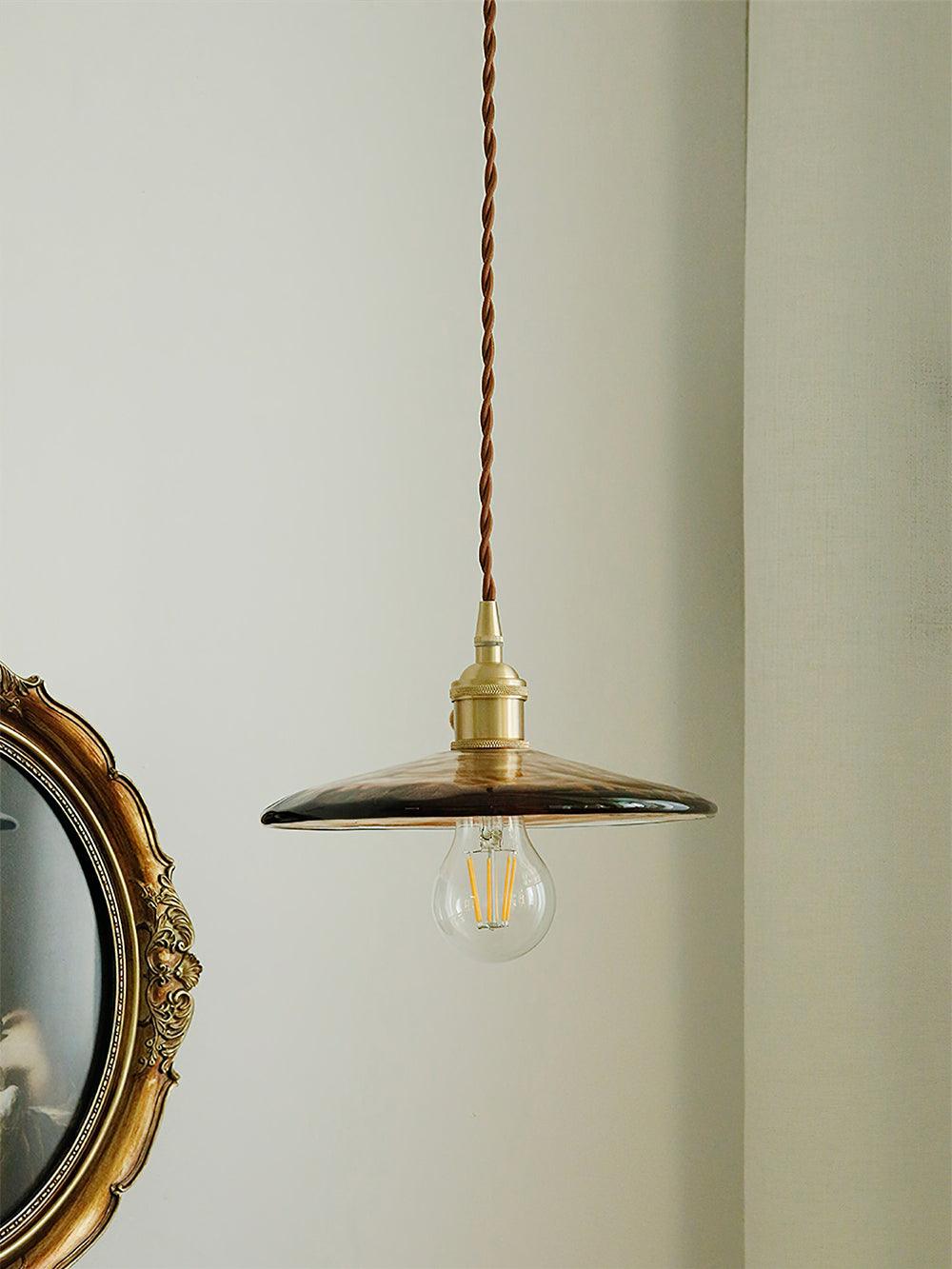 Sage Vintage Glass Pendant Light - Image 10