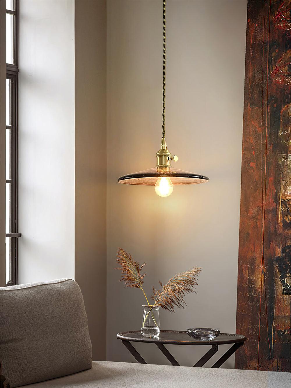 Sage Vintage Glass Pendant Light - Image 11