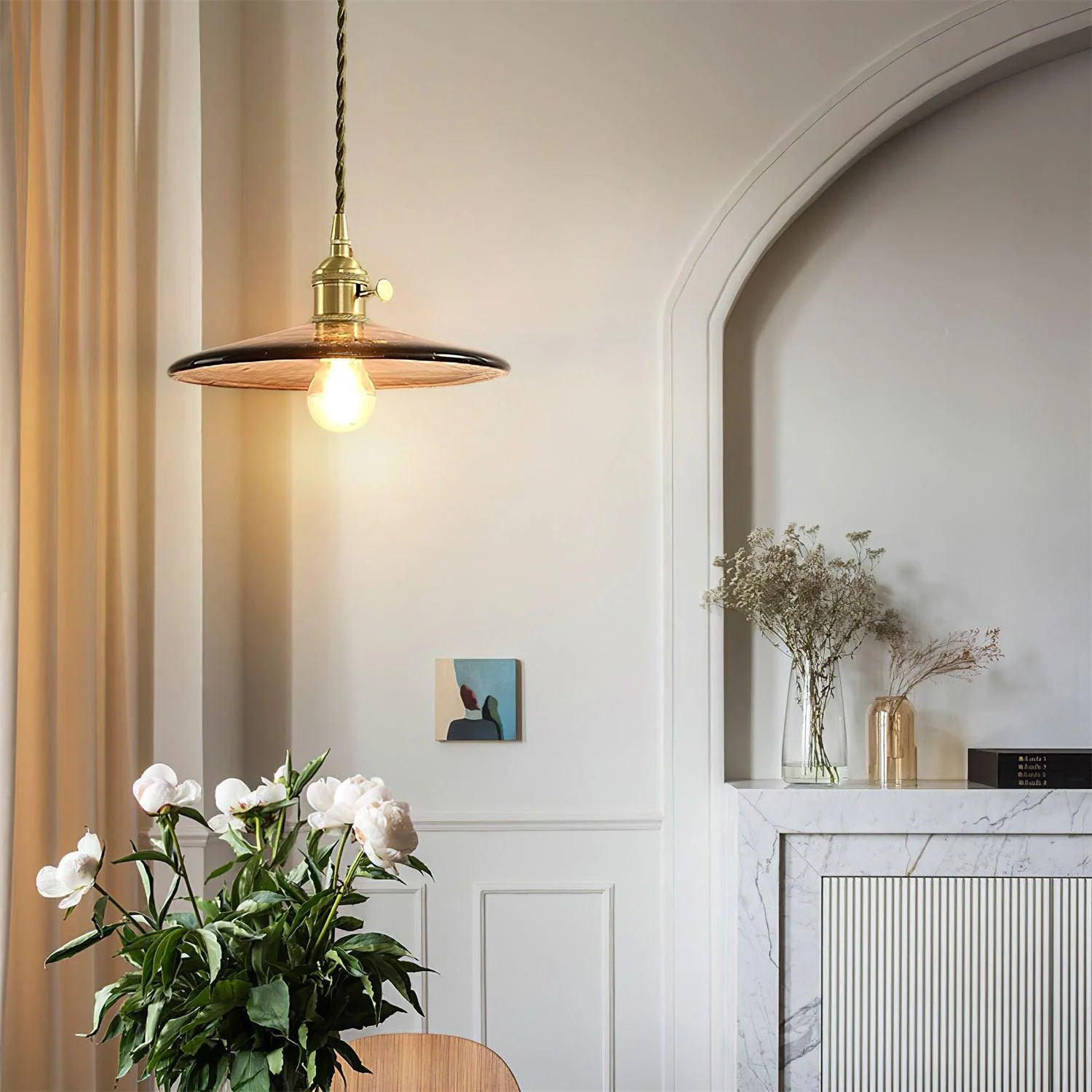 Sage Vintage Glass Pendant Light - Image 20