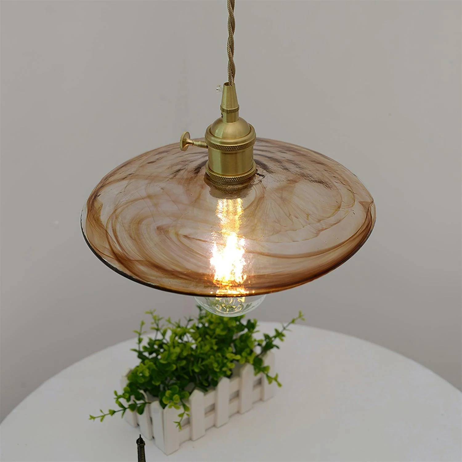 Sage Vintage Glass Pendant Light - Image 22