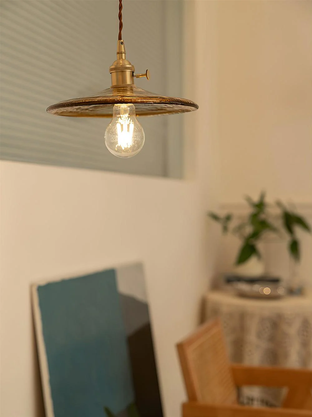 Sage Vintage Glass Pendant Light - Image 31