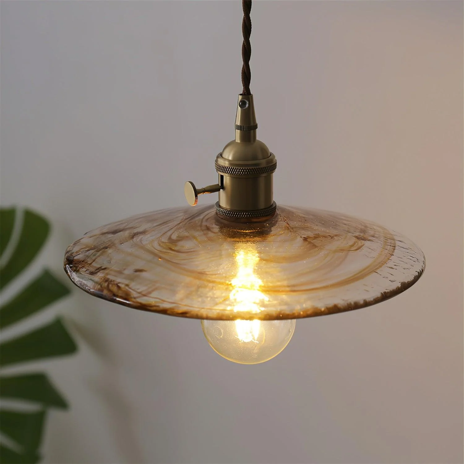 Sage Vintage Glass Pendant Light - Image 4