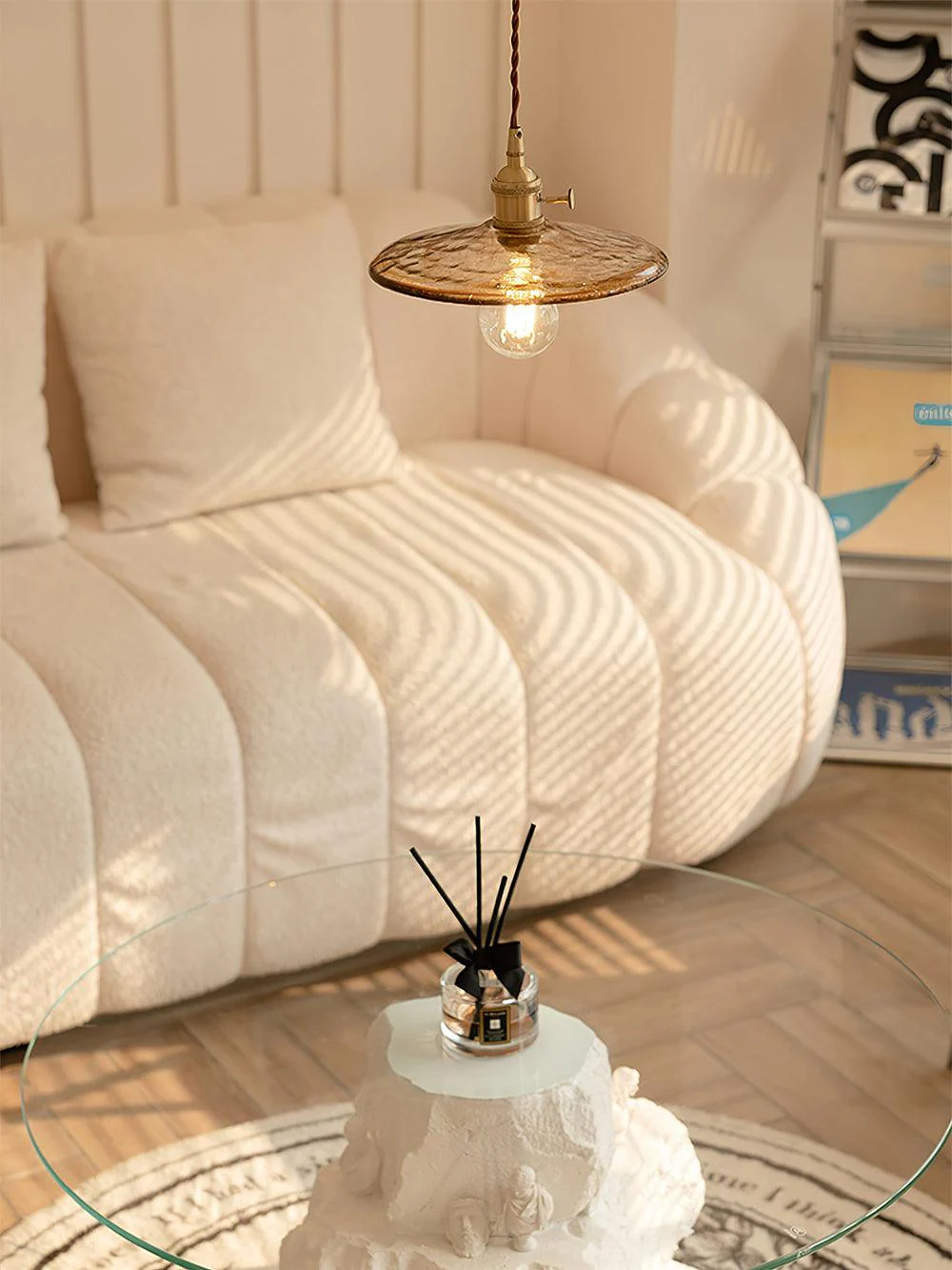 Sage Vintage Glass Pendant Light - Image 6