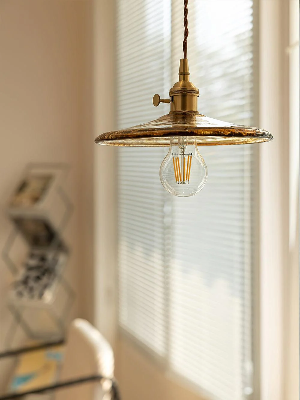 Sage Vintage Glass Pendant Light - Image 8