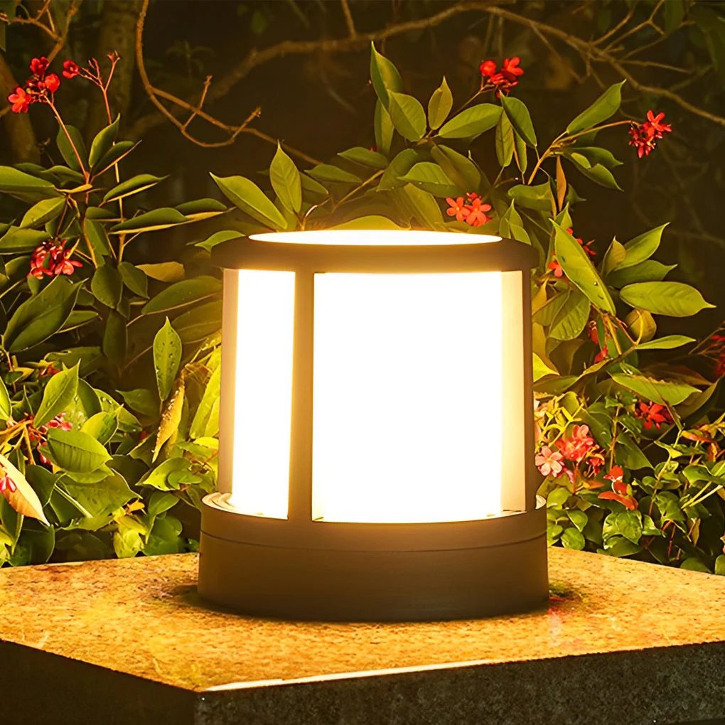 Sapphire Cylindrical LED Outdoor Fence Post Lights