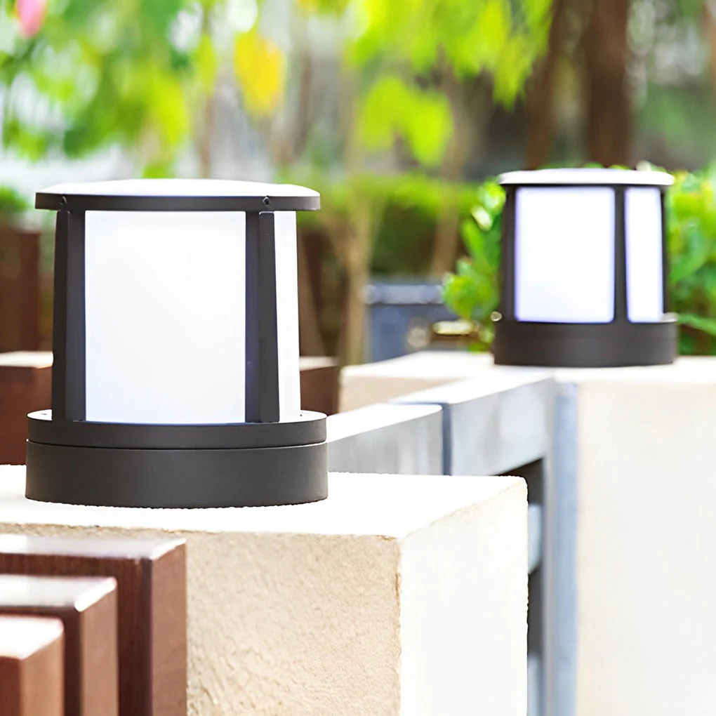 Sapphire Cylindrical LED Outdoor Fence Post Lights - Image 2