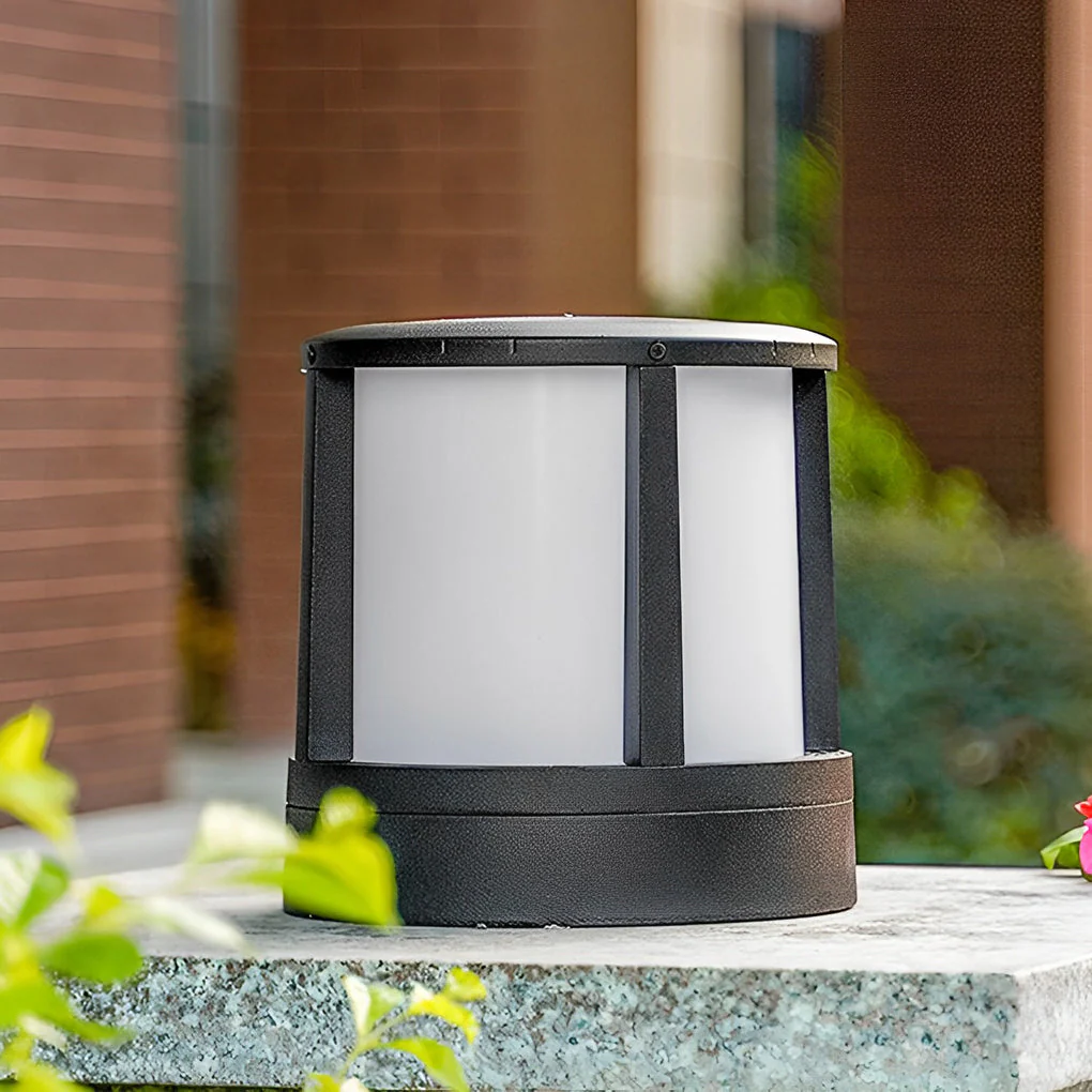 Sapphire Cylindrical LED Outdoor Fence Post Lights - Image 3