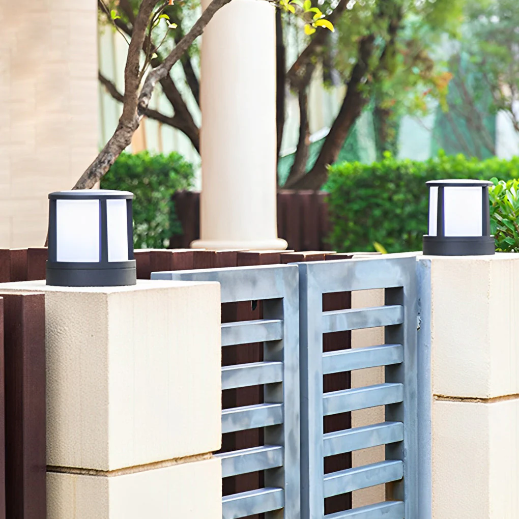 Sapphire Cylindrical LED Outdoor Fence Post Lights - Image 4