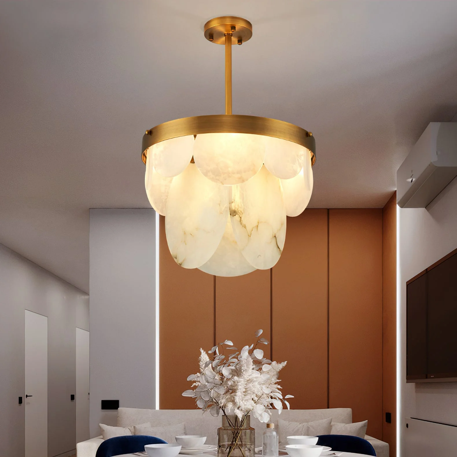 Sasha Modern Alabaster Chandelier - Image 2