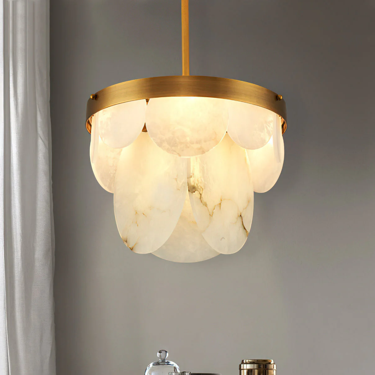 Sasha Modern Alabaster Chandelier - Image 5