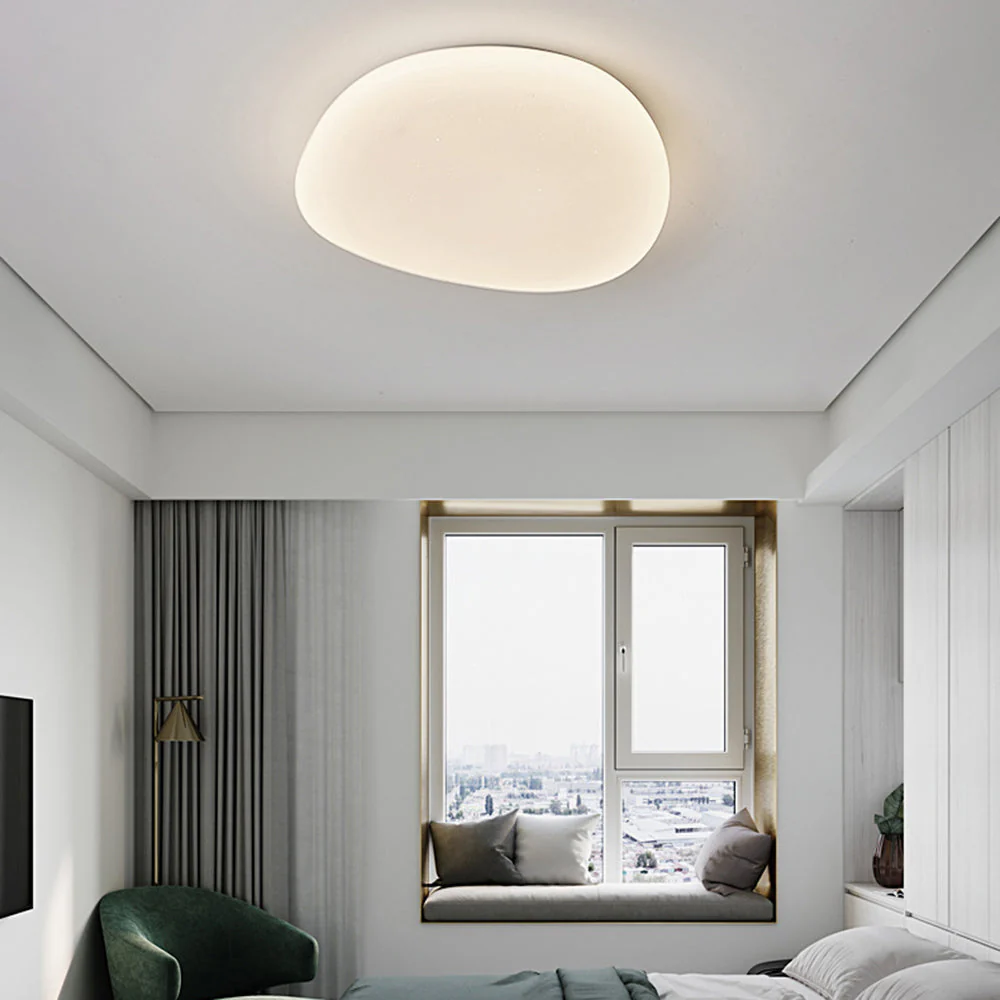 Sayu Flush Mount Ceiling Light, Pebbles Shape - Image 2