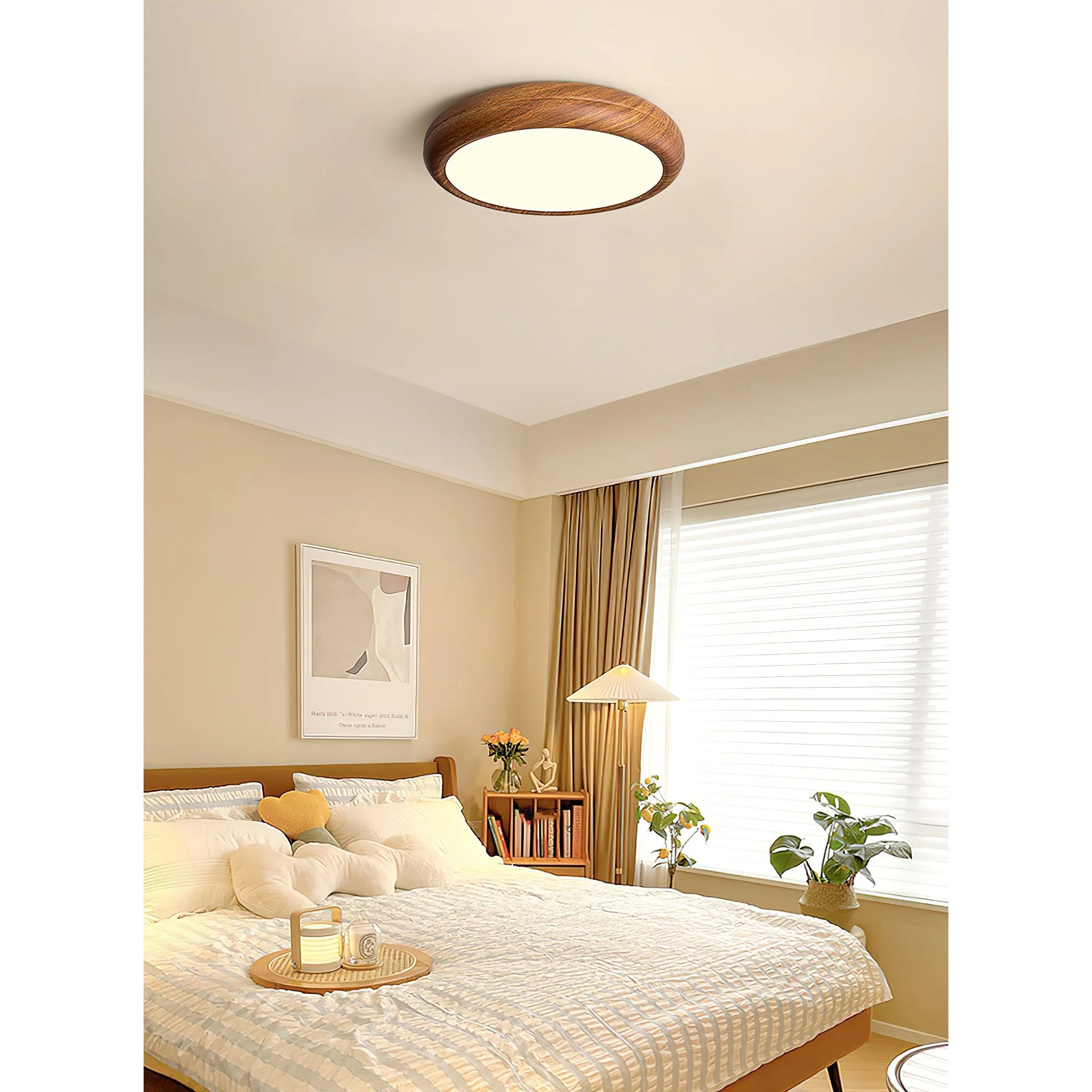 Scandiven Farmhouse Walnut Wood Ceiling Light - Image 9