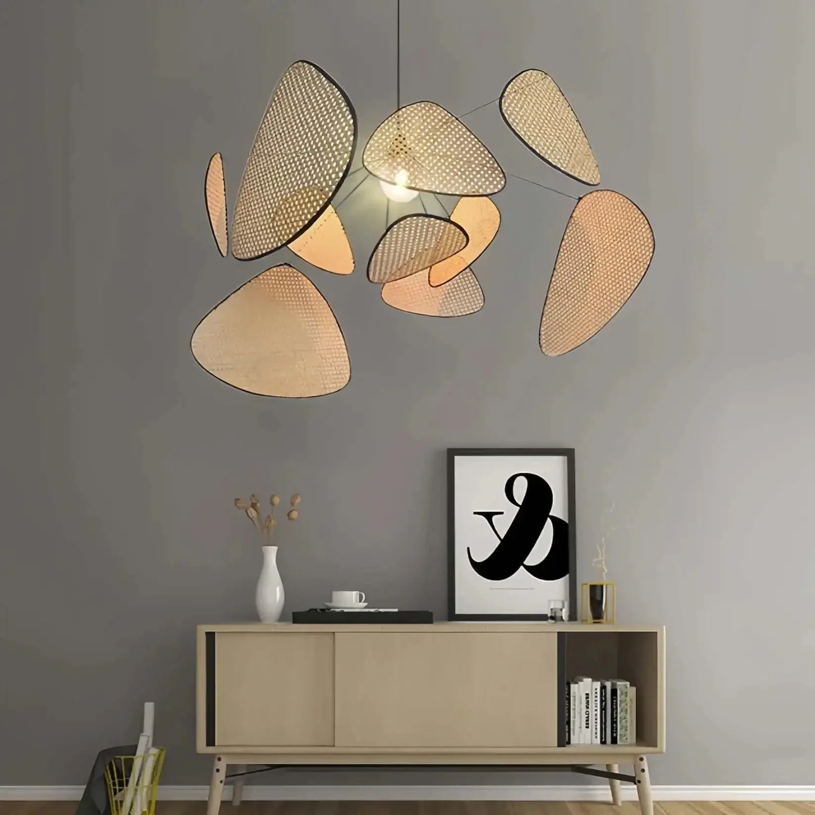 Screen Farmhouse Bamboo Chandelier - Image 17