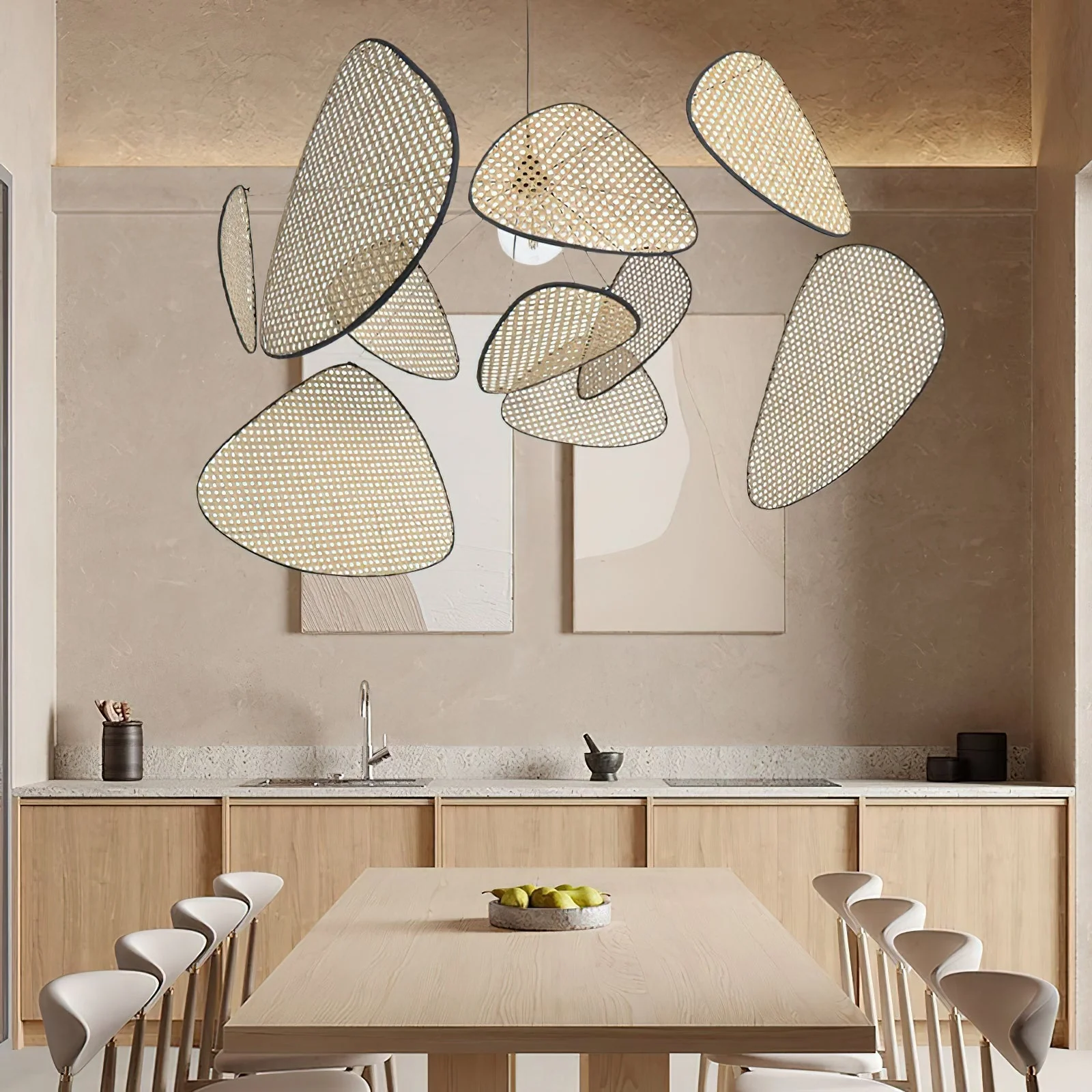 Screen Farmhouse Bamboo Chandelier - Image 3