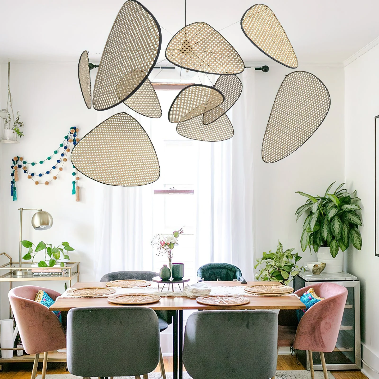 Screen Farmhouse Bamboo Chandelier - Image 9