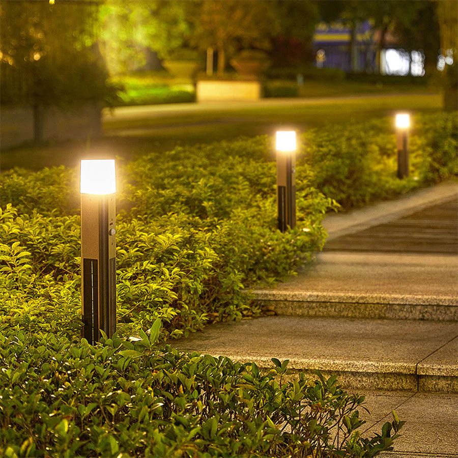 Seaan Sensor Torchiere Outdoor Floor Lamp