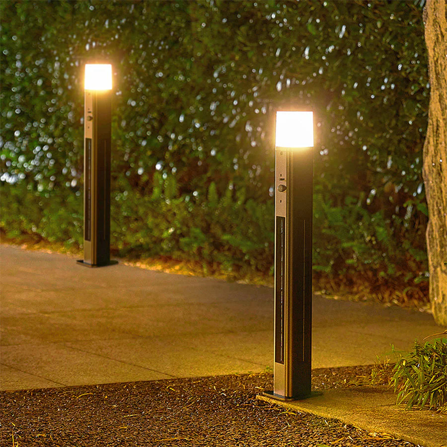 Seaan Sensor Torchiere Outdoor Floor Lamp - Image 9