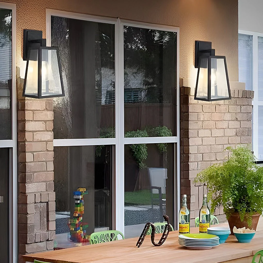 Seher Vintage Industrial Style Glass Outdoor Wall Lights - Image 13