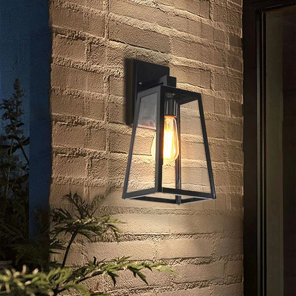 Seher Vintage Industrial Style Glass Outdoor Wall Lights - Image 7