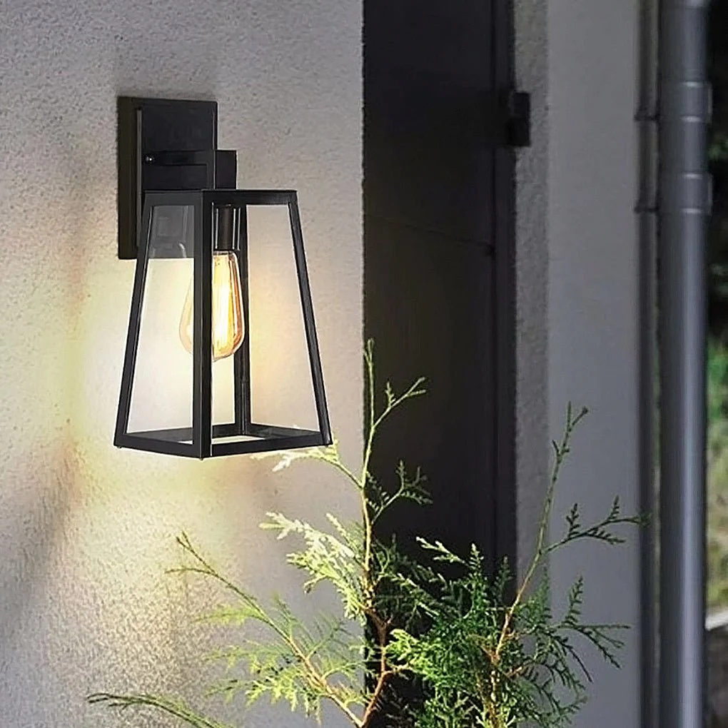Seher Vintage Industrial Style Glass Outdoor Wall Lights - Image 9