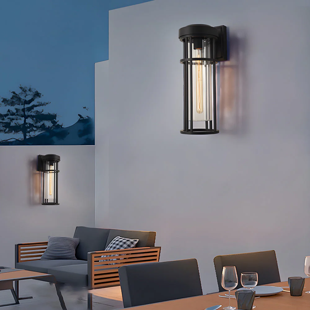 Selena Lampshade Design Glass Outdoor Wall Sconce Light - Image 2