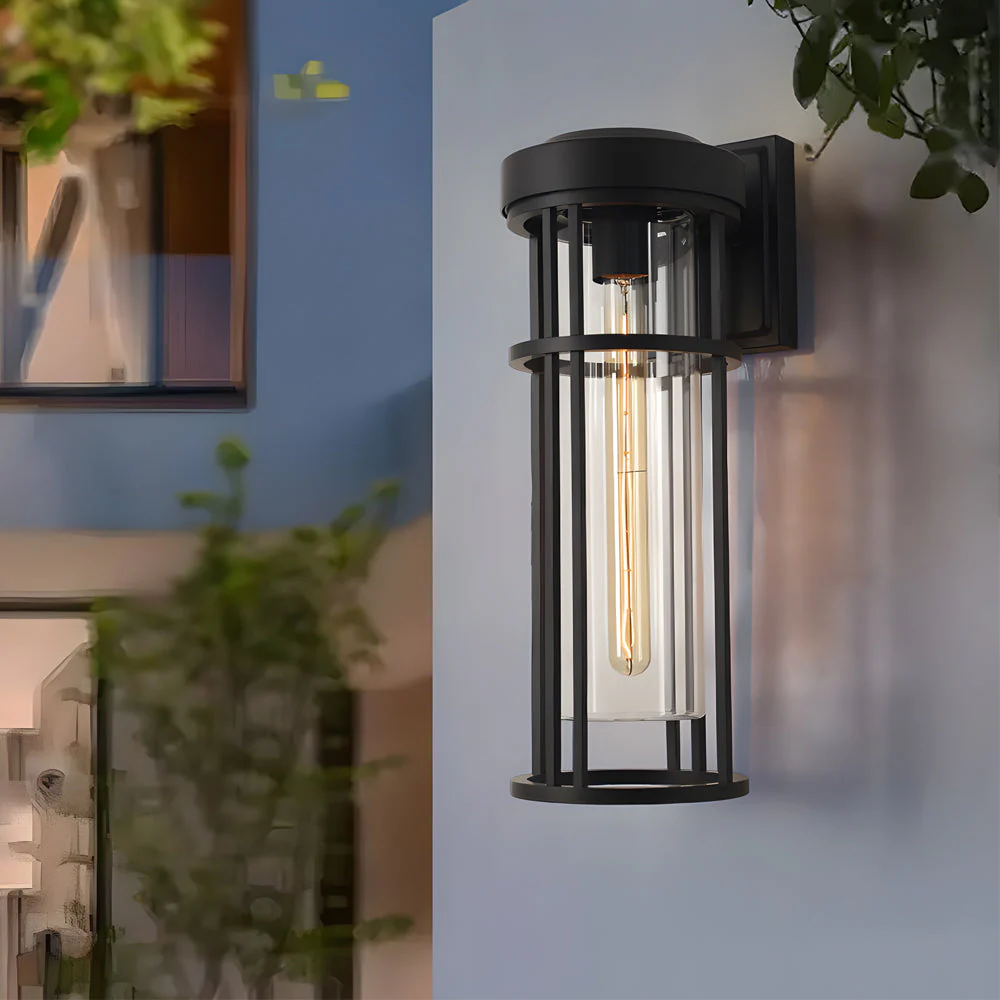 Selena Lampshade Design Glass Outdoor Wall Sconce Light - Image 3