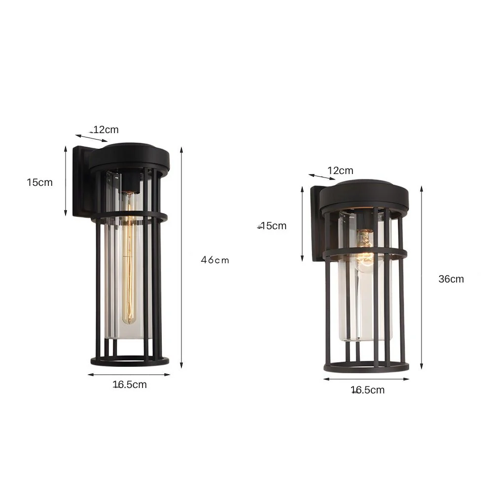Selena Lampshade Design Glass Outdoor Wall Sconce Light - Image 6