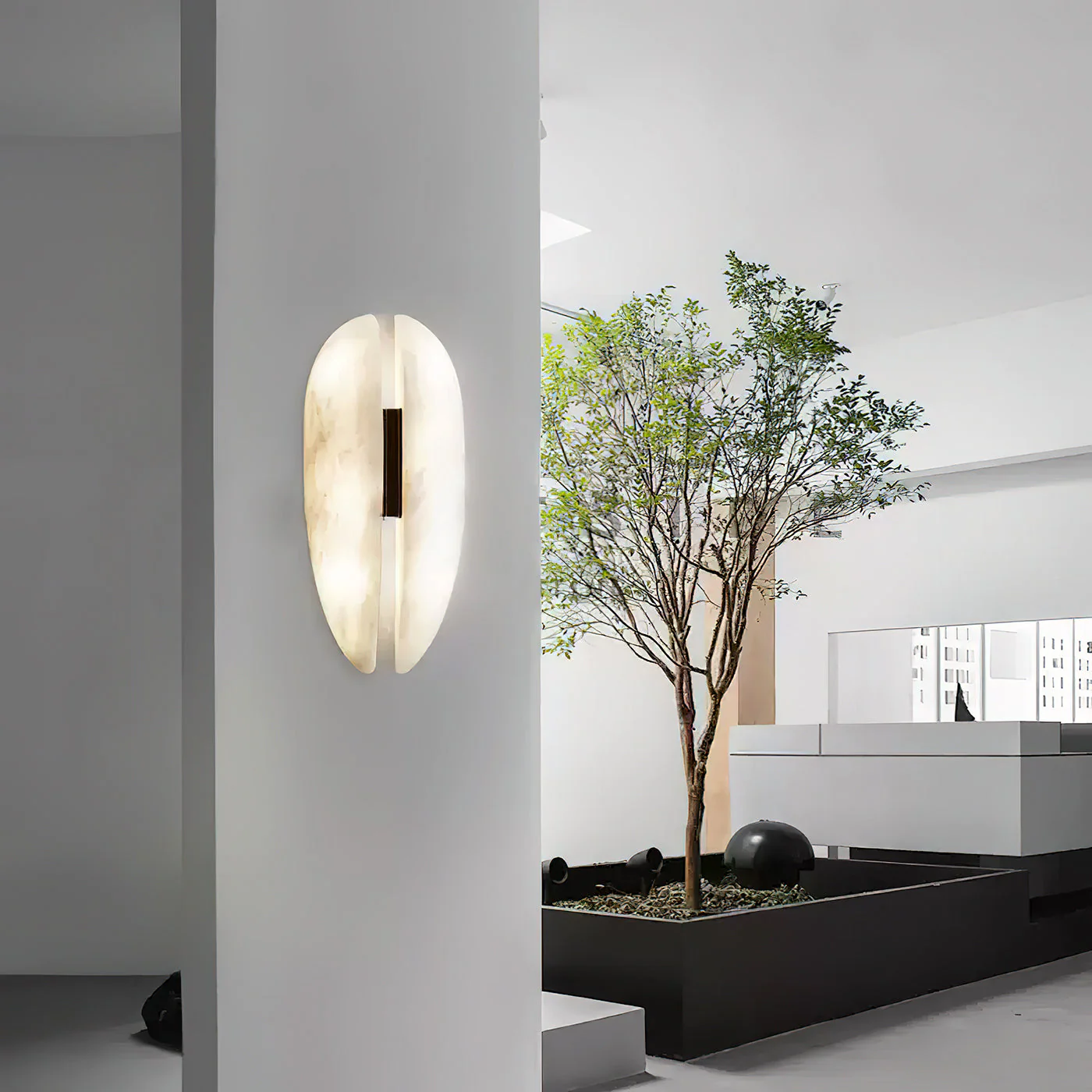 Selenic Artistic Alabaster Wall Lamp - Image 2