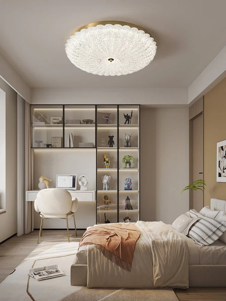 Seraphim Premium Nordic Art Brass Glass Ceiling Lamp - Image 6