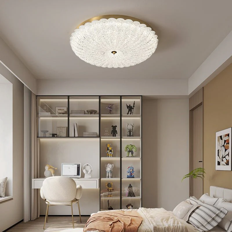 Seraphim Premium Nordic Art Brass Glass Ceiling Lamp - Image 9