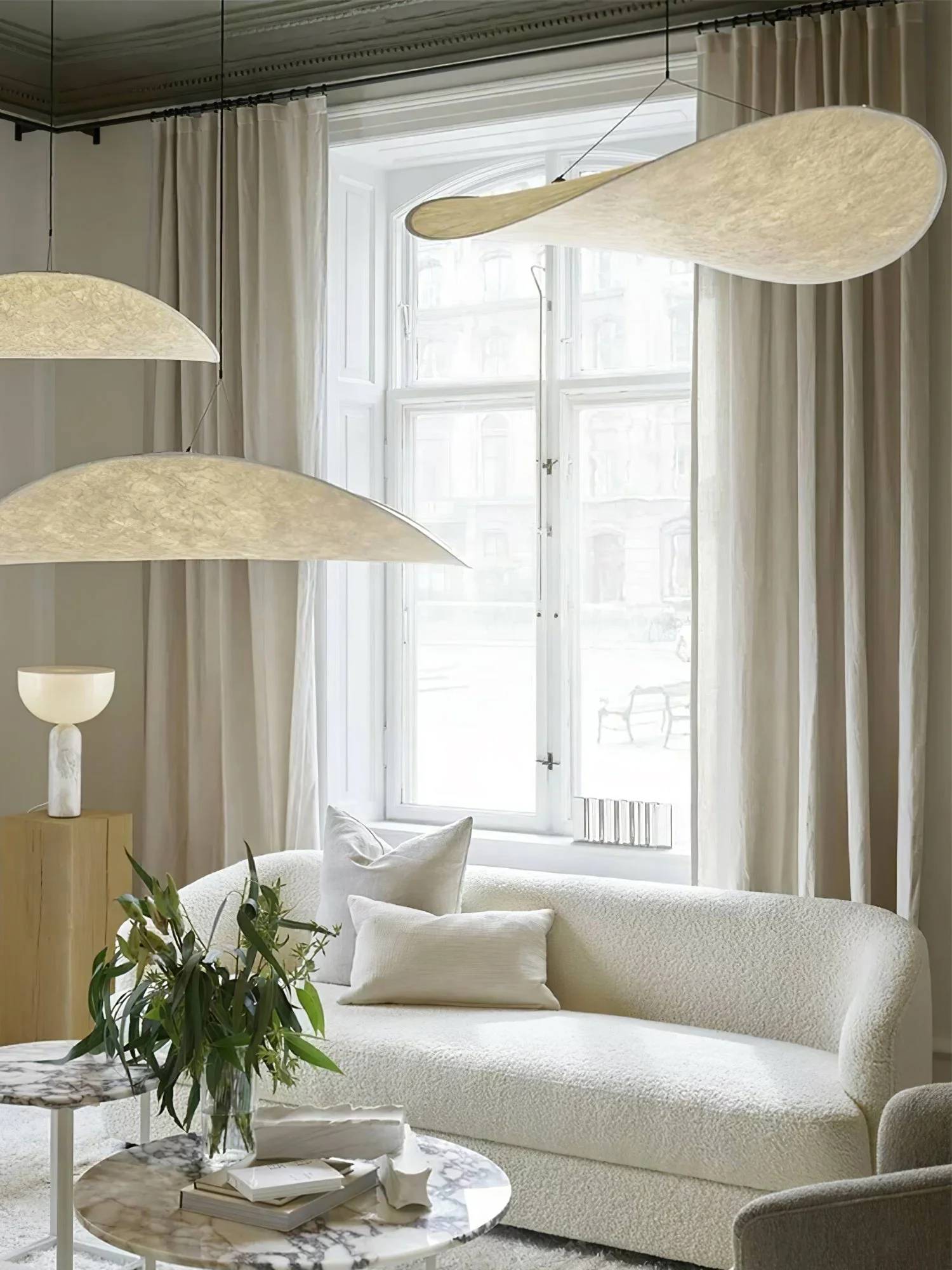 Sereca Paper & Glass Fiber Pendant Lamp - Image 124