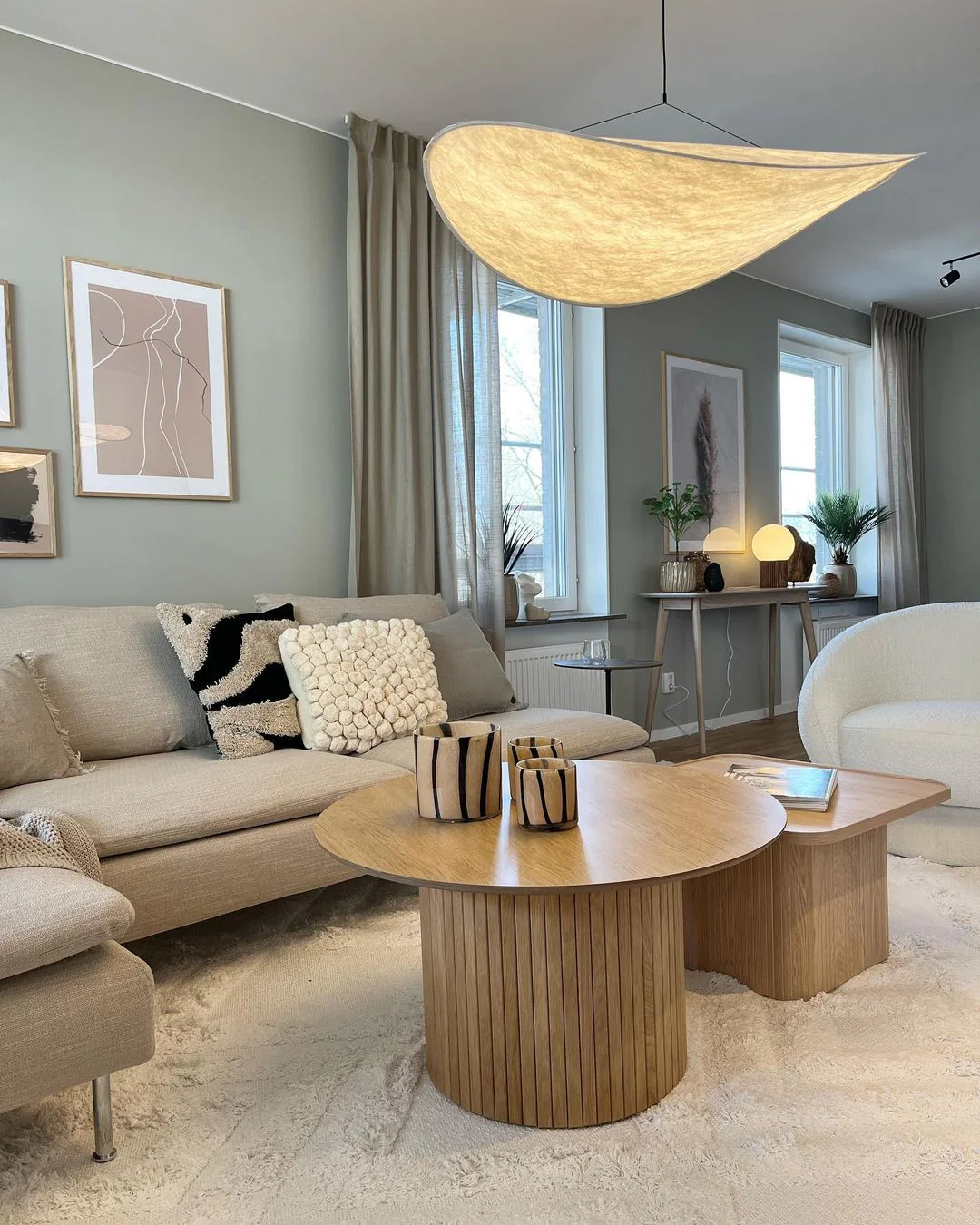 Sereca Paper & Glass Fiber Pendant Lamp - Image 143