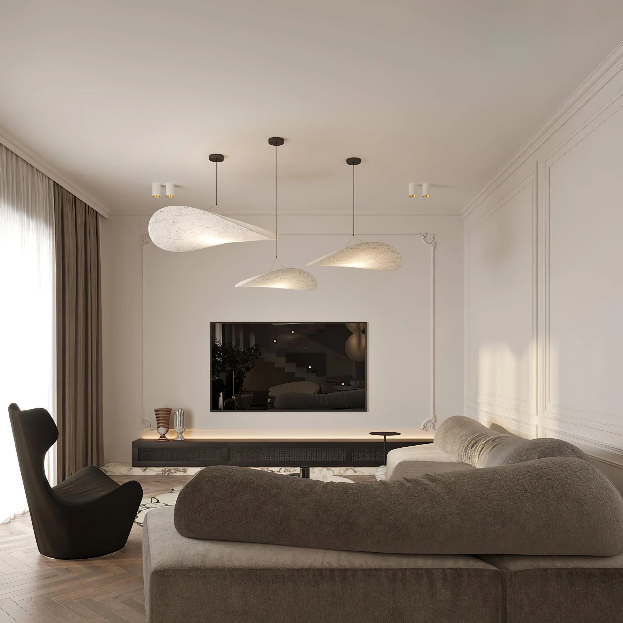 Sereca Paper & Glass Fiber Pendant Lamp - Image 21