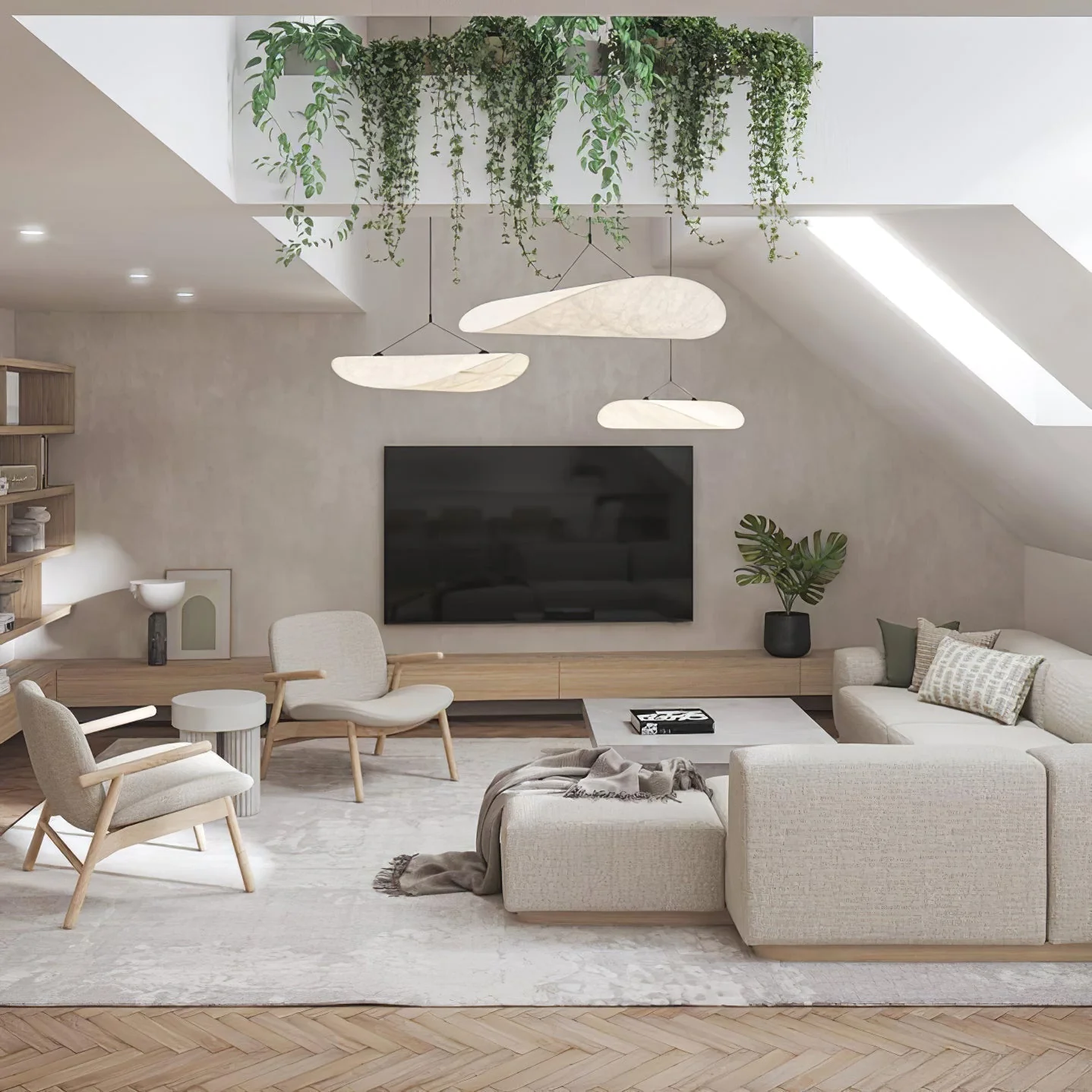 Sereca Paper & Glass Fiber Pendant Lamp - Image 36