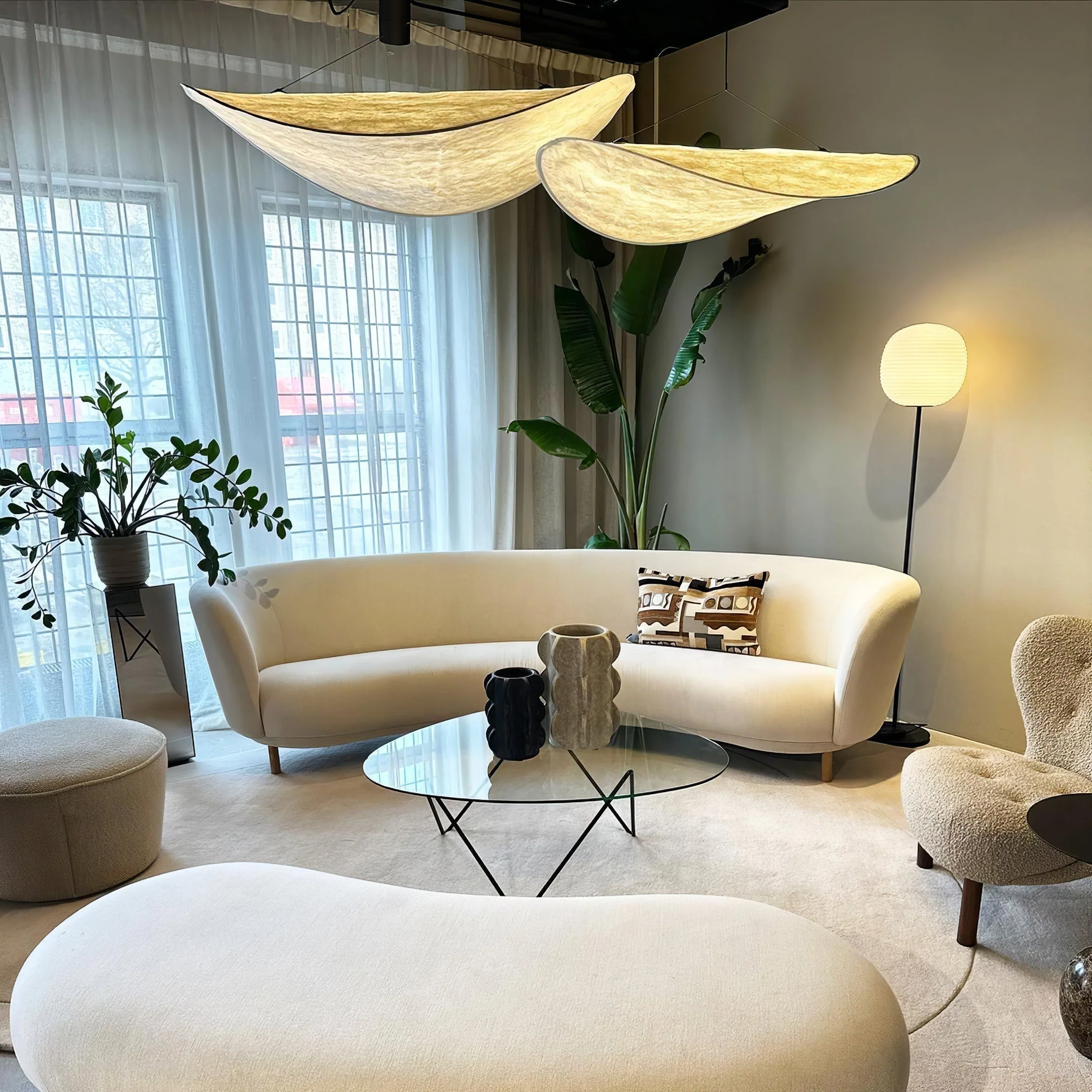 Sereca Paper & Glass Fiber Pendant Lamp - Image 37