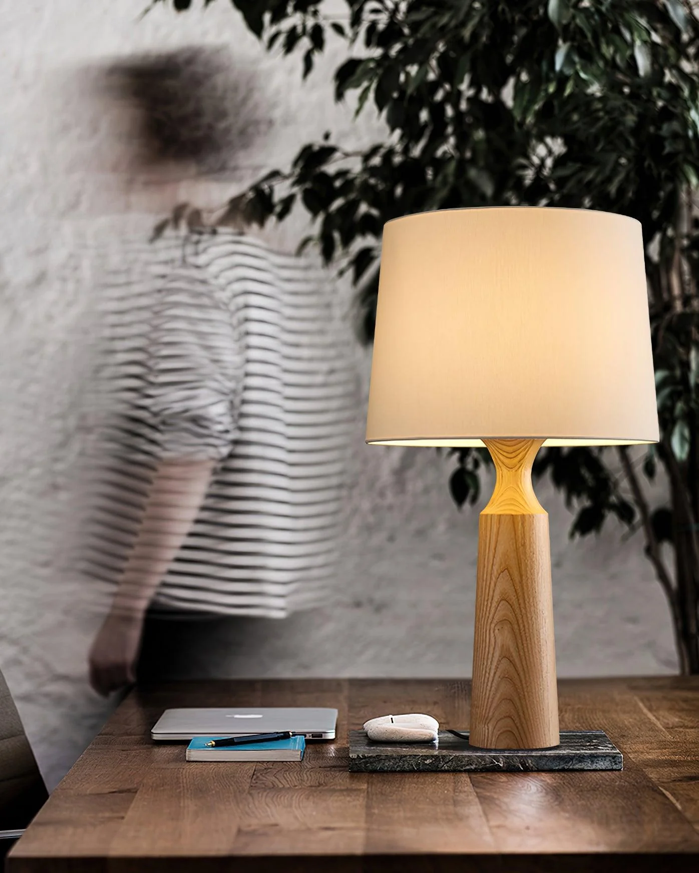 Seren Elegant Wood Table Lamp - Image 6