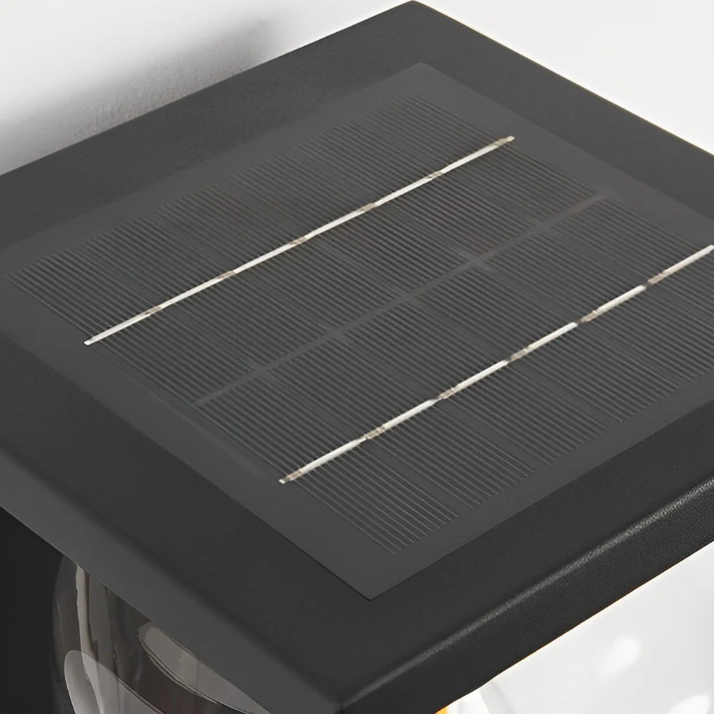 Serenay LED Modern Solar Glass Outdoor Wall Lights - Image 6