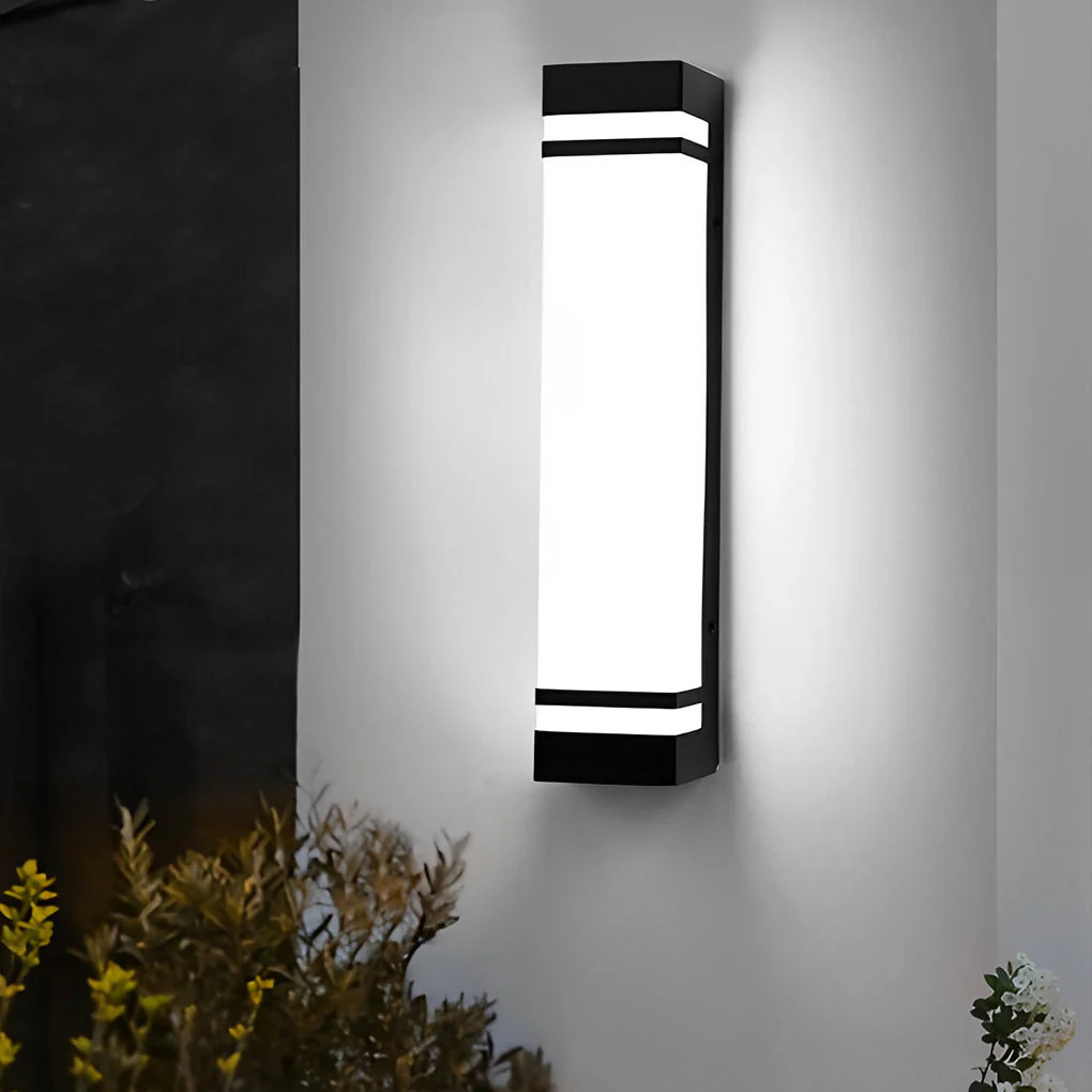 Serene Rectangle Modern LED Outdoor Wall Light