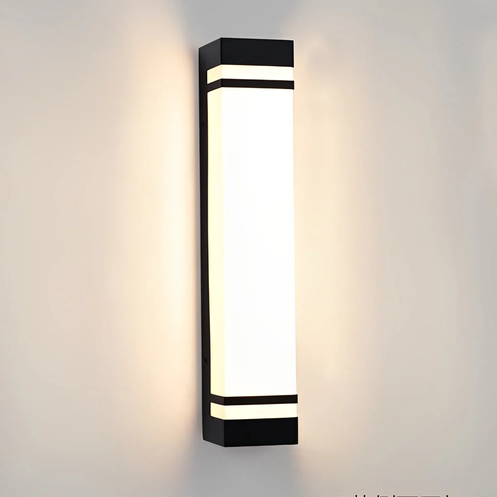 Serene Rectangle Modern LED Outdoor Wall Light - Image 5