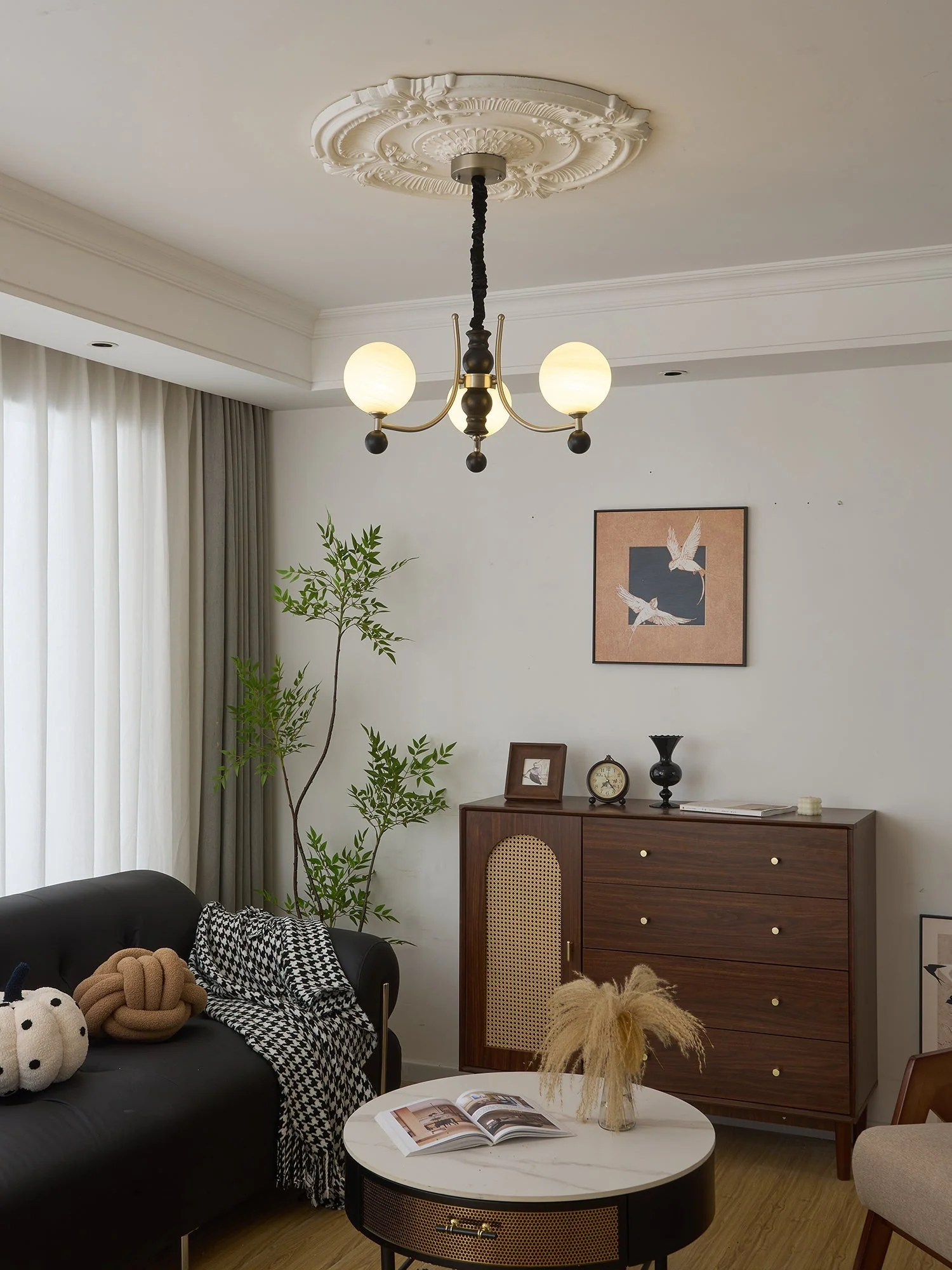Serenus Traditional Sphere Wood Chandelier - Image 12