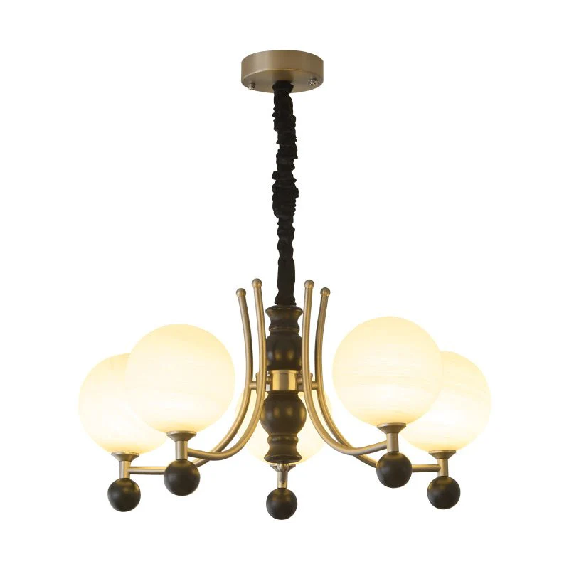 Serenus Traditional Sphere Wood Chandelier - Image 13