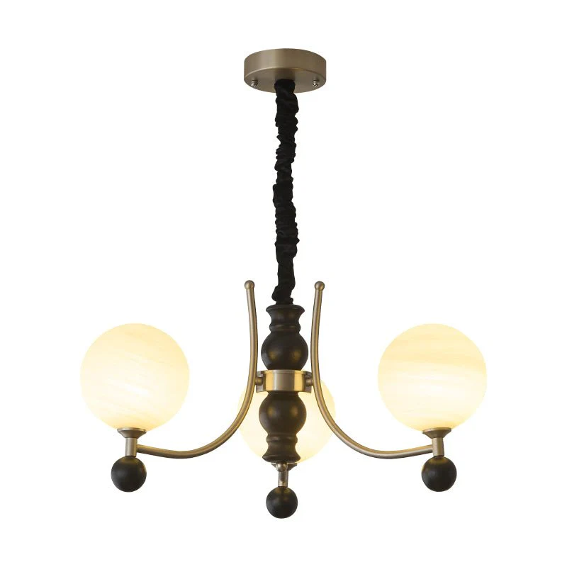 Serenus Traditional Sphere Wood Chandelier - Image 15